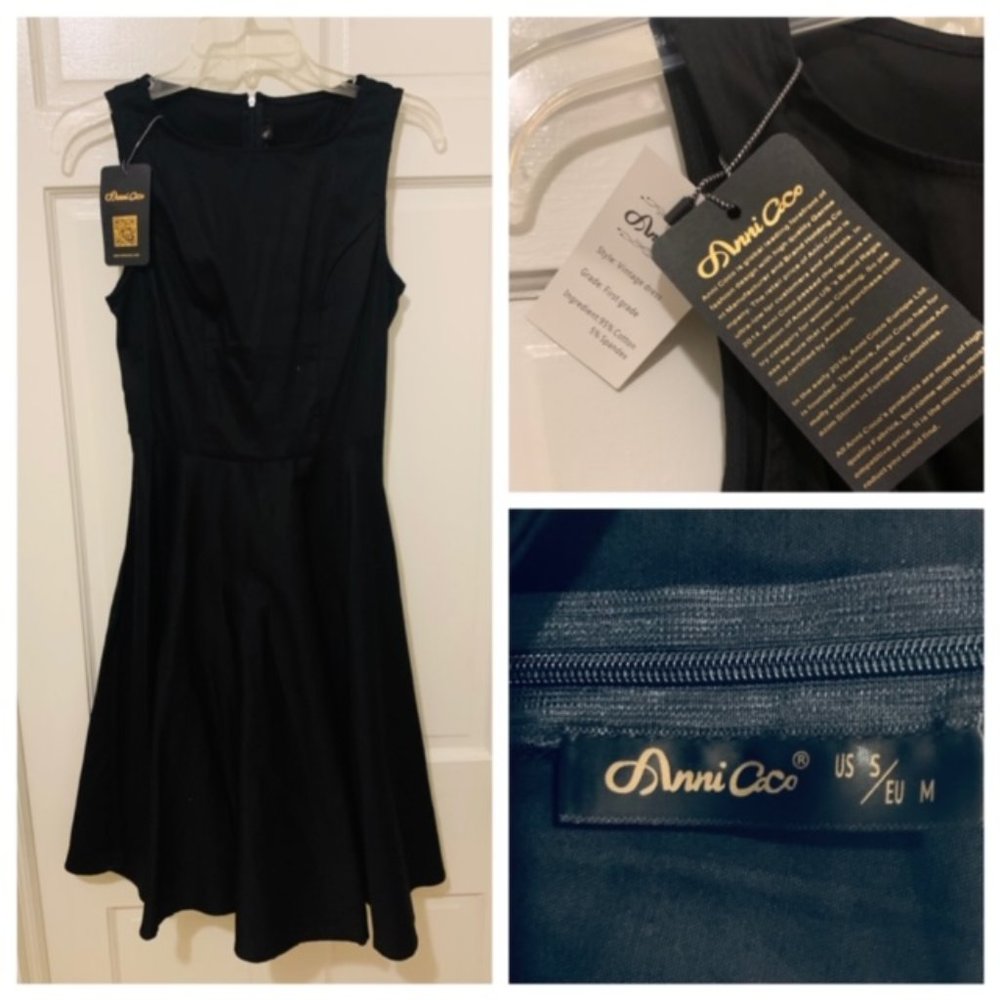 Vintage 1950's Anni Coco Swing Dress Size S NWT